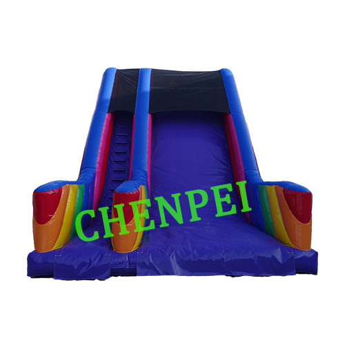 Rainbow color inflatable slide for sale