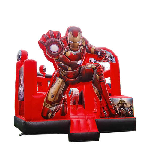 Iron Man bouncy castle with slide combo kids jumping castles