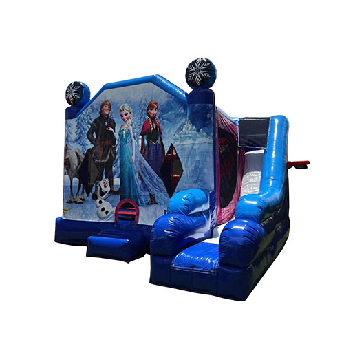 Frozen jumping castle with slide combo