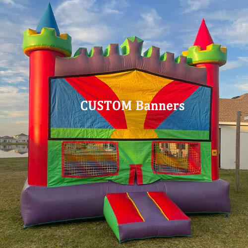 Custom banner bouncy castle for sale