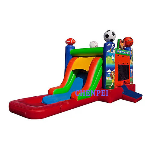 Sport water bouncy castle with slide combo
