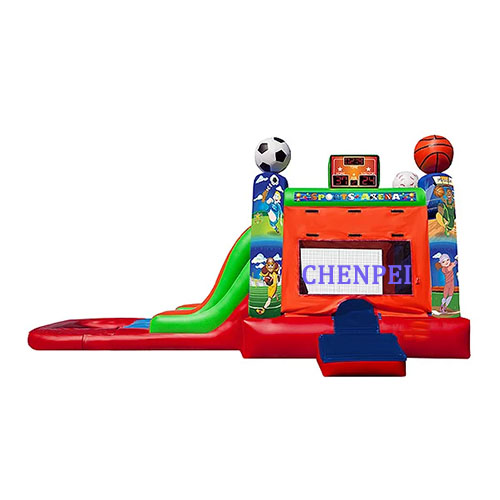 Sport water bouncy castle with slide combo