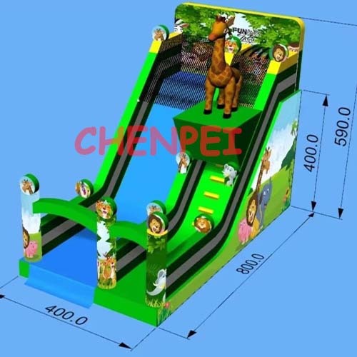 New Jungle inflatable slide bouncy castle for sale