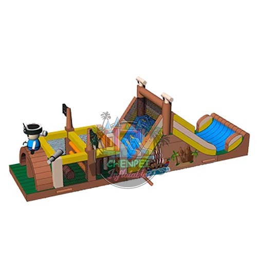 Caribbean Pirate ship Inflatable obstacle course sale