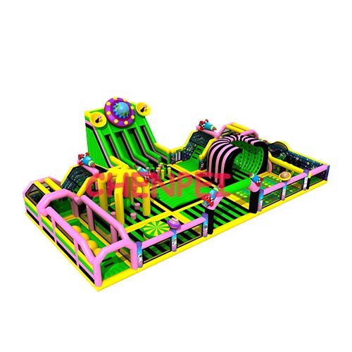 Large UFO bouncy castle theme park