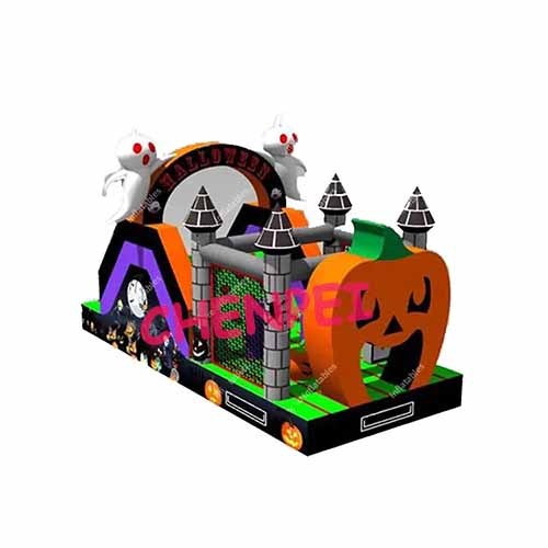 halloween jumping castle inflatable obstacle course