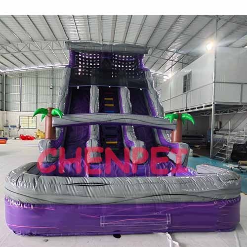 Purple commercial water slide for sale kids water slide