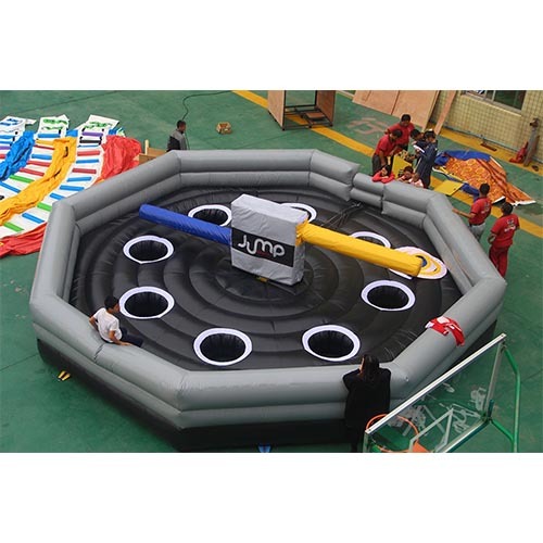 Mechanical inflatable jump mat wipeout PVC inflatable sweeper arm meltdown obstacle game