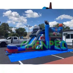 All stars bouncy castle with slide combo