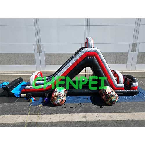 Dual lanes large inflatable slide for sale