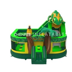 Lizard bouncy castle with slide combo