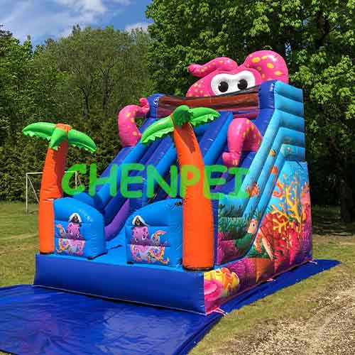 Octopus bouncy castle inflatable slide for sale
