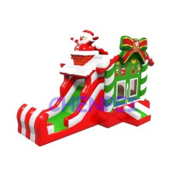 New Christmas inflatable bouncy castle with slide combo
