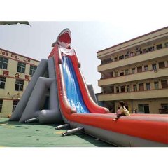 Large shark inflatable slide for sale water park slide