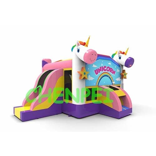 New Unicorn bouncy castle with slide combo