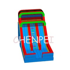 Dual lanes inflatable slide wet&dry inflatable slide for sale