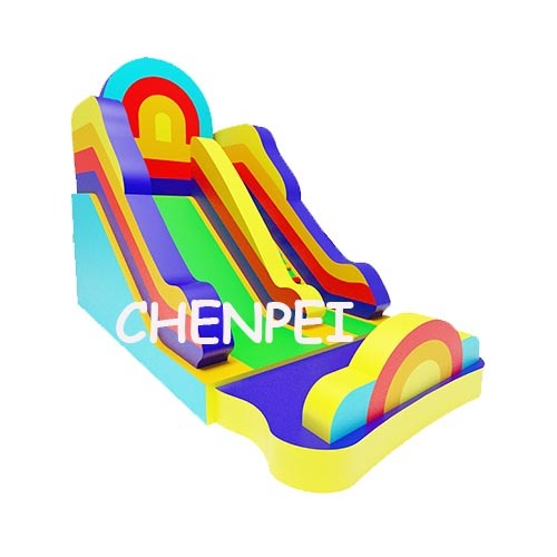Rainbow inflatable slide for sale