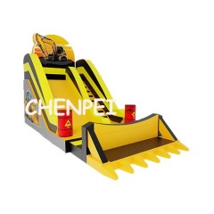 Yellow Forklift inflatable slide commercial grade inflatable slide