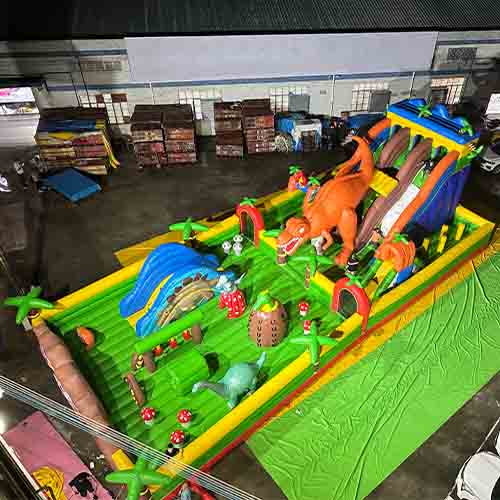 Dino inflatable trampoline park