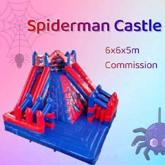 Spiderman jumping castle slide combo for sale