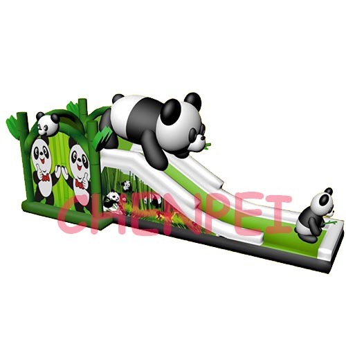 Panda bouncy castle with slide combo bouncy castle from china