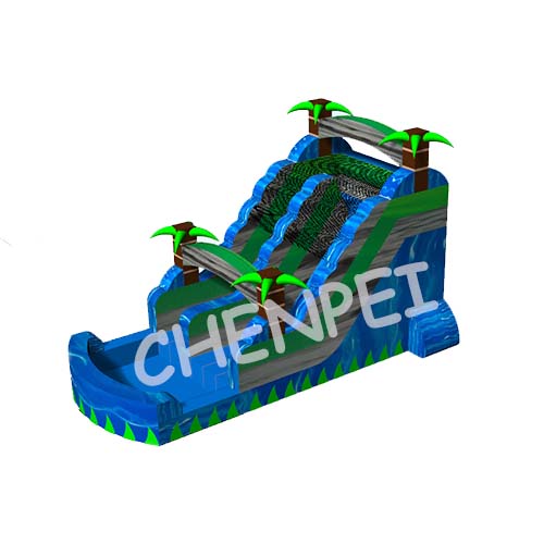 Palm tree inflatable water slide for sale