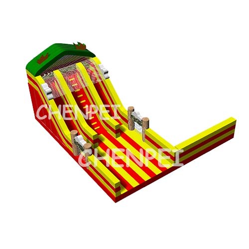 Custom large inflatable slide with dual lanes