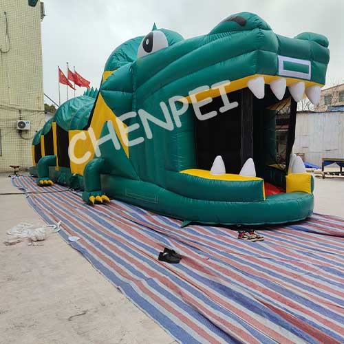 New Dino inflatable obstacle course for sale