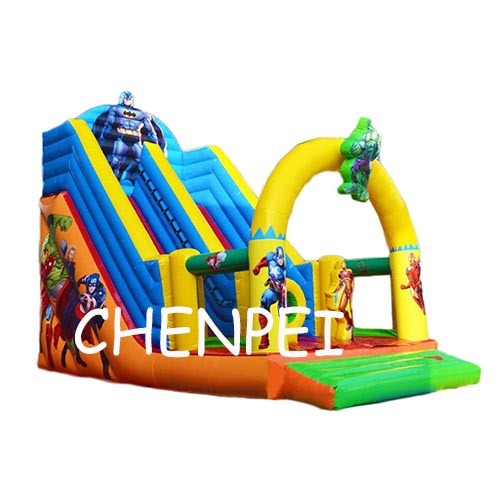 Superhero inflatable slide for sale China inflatables factory