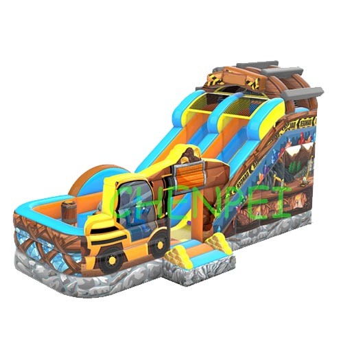 Excavator inflatable slide for sale