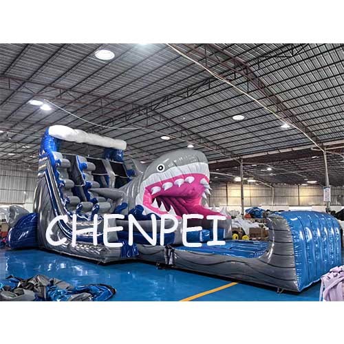 Big shark inflatable slide for sale
