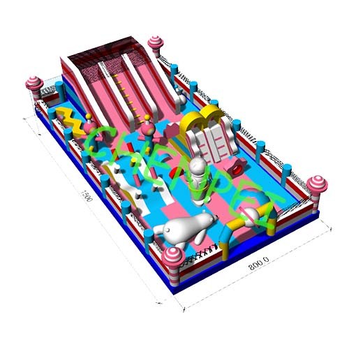 Large inflatable park for sale 15X8m
