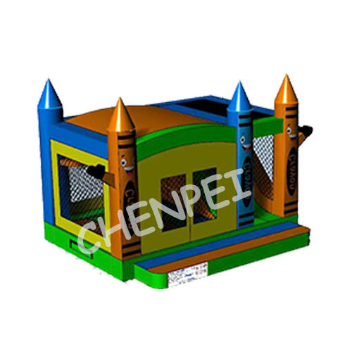 Crayon bouncy castle slide combo for sale