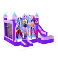 kpop demon hunters bouncy castle jumping castle with slide combo for sale
