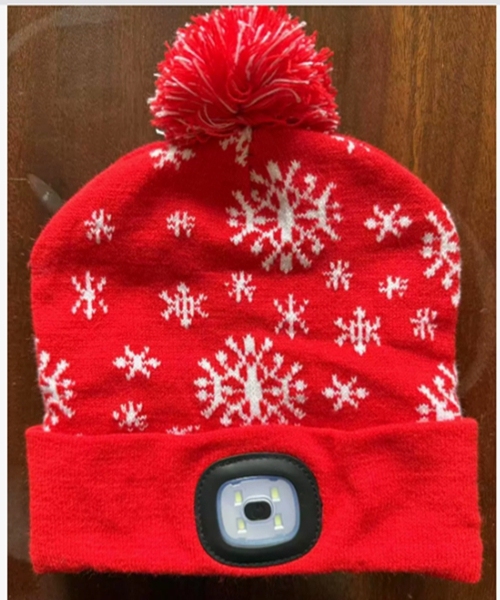 Santa Beanie hats with LED