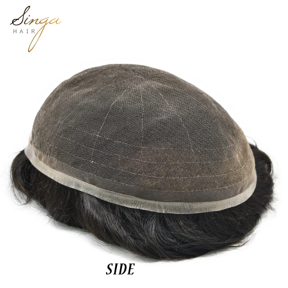 Full Lace Mens Toupee Easy Wear Light To Medium Density Hair System Replacement Durable And Comfortable  More Colors Wigs