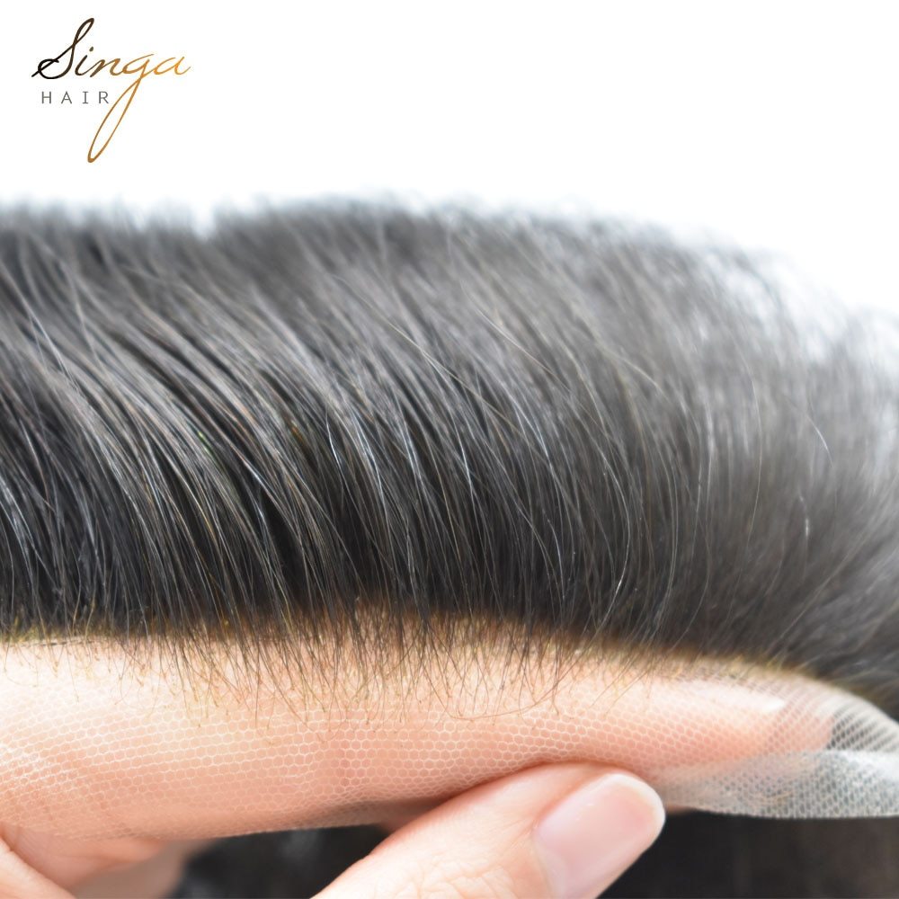 Full Lace Mens Toupee Easy Wear Light To Medium Density Hair System Replacement Durable And Comfortable  More Colors Wigs