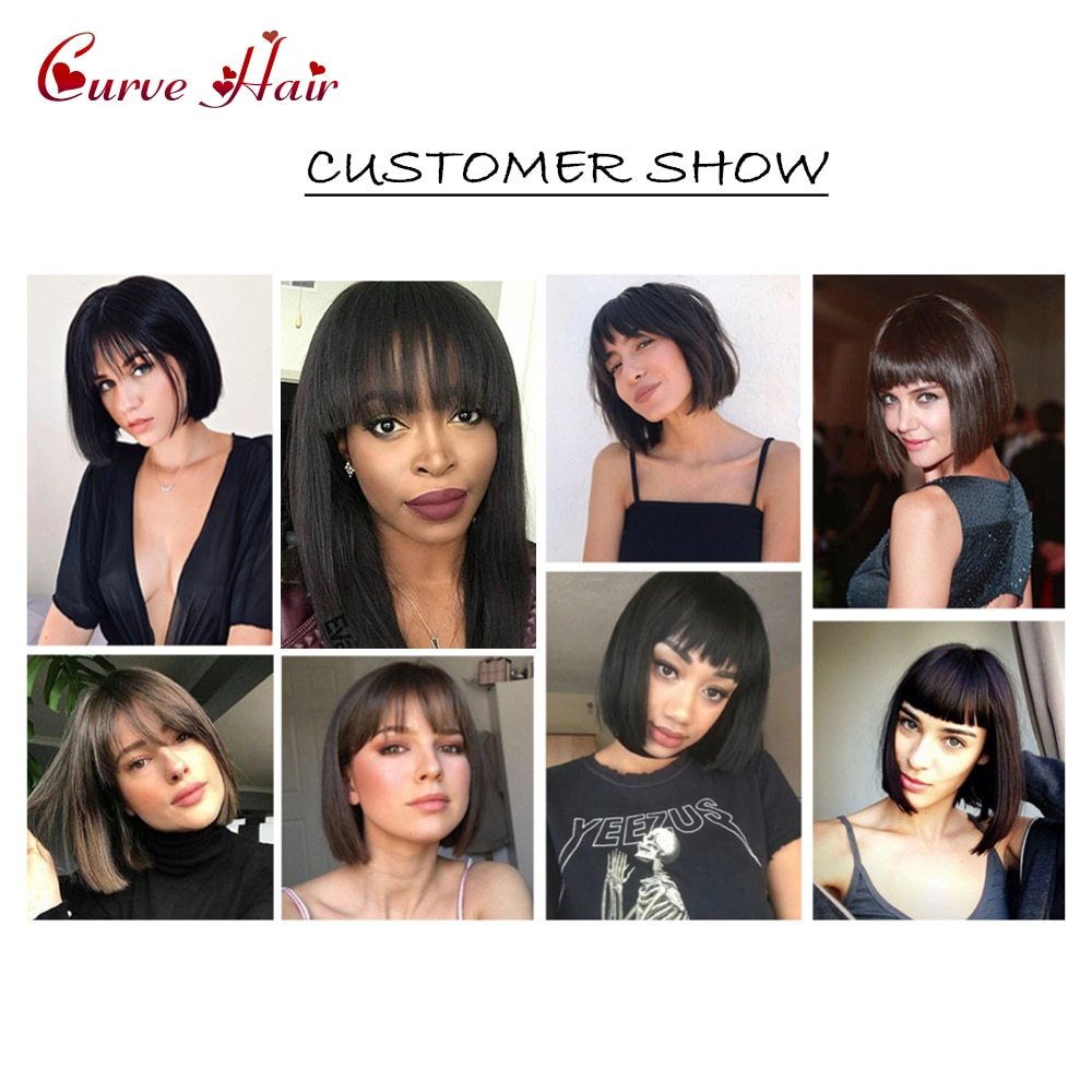 Black Ladie Women Wigs High Quality Synthetic Fiber Straight Wig Comfortable And Fashion Medium Density Female Hairpieces