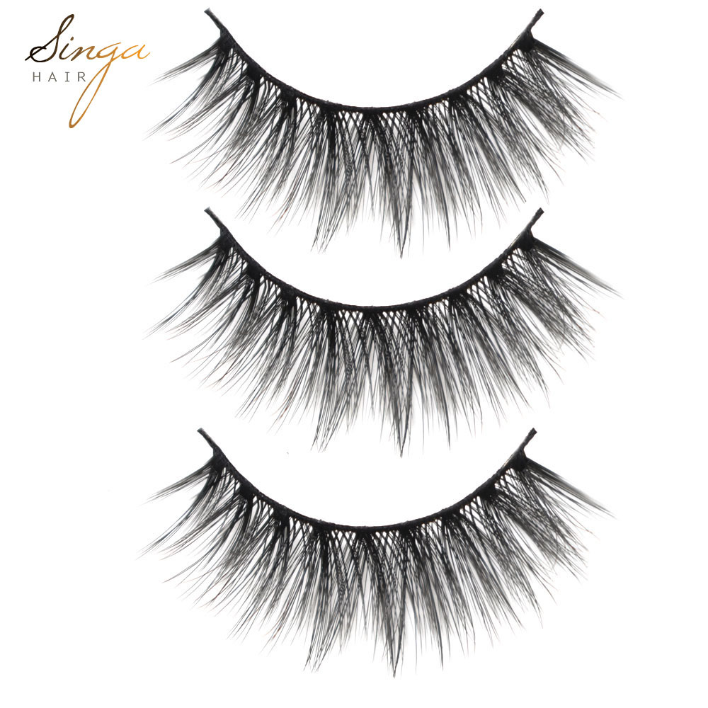 5 Pairs Eyelash-Extensions 3D Faux Mink Eyelashes Makeup Lashes Thick Fluffy Hot Style Eyelash Full Volum Silk C Curl Eyelashes