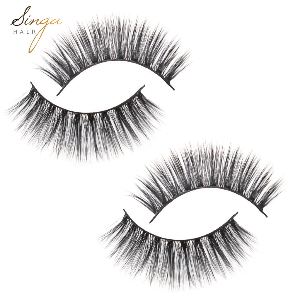 3D Eyelashes Extensions 5 Pairs Hand Made Faux  Mink Long Thick Volume Individual Strip Eye Lashes Makeup Natural 3D Eyelash