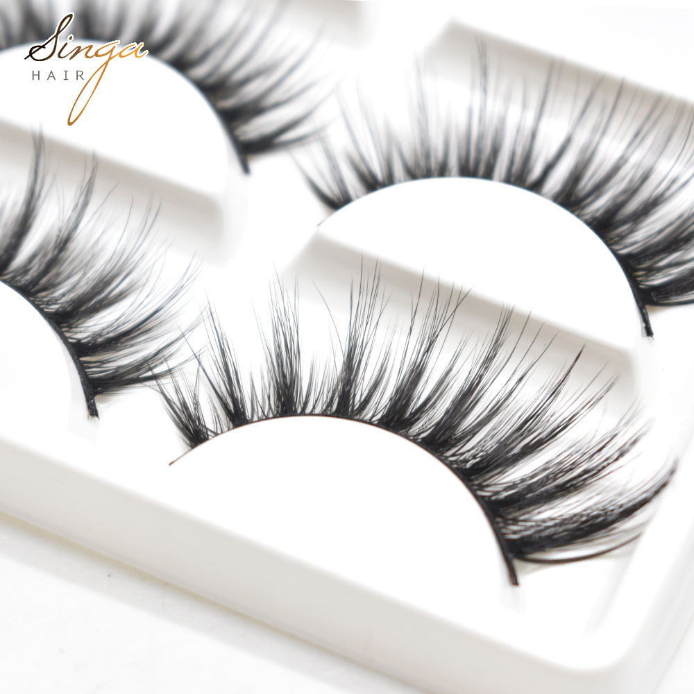 5 Pairs Eyelash-Extensions 3D Mink Eyelashes Faux Makeup Lashes Thick Fluffy Natural Eyelash Full Volum Silk C Curl Eyelashes