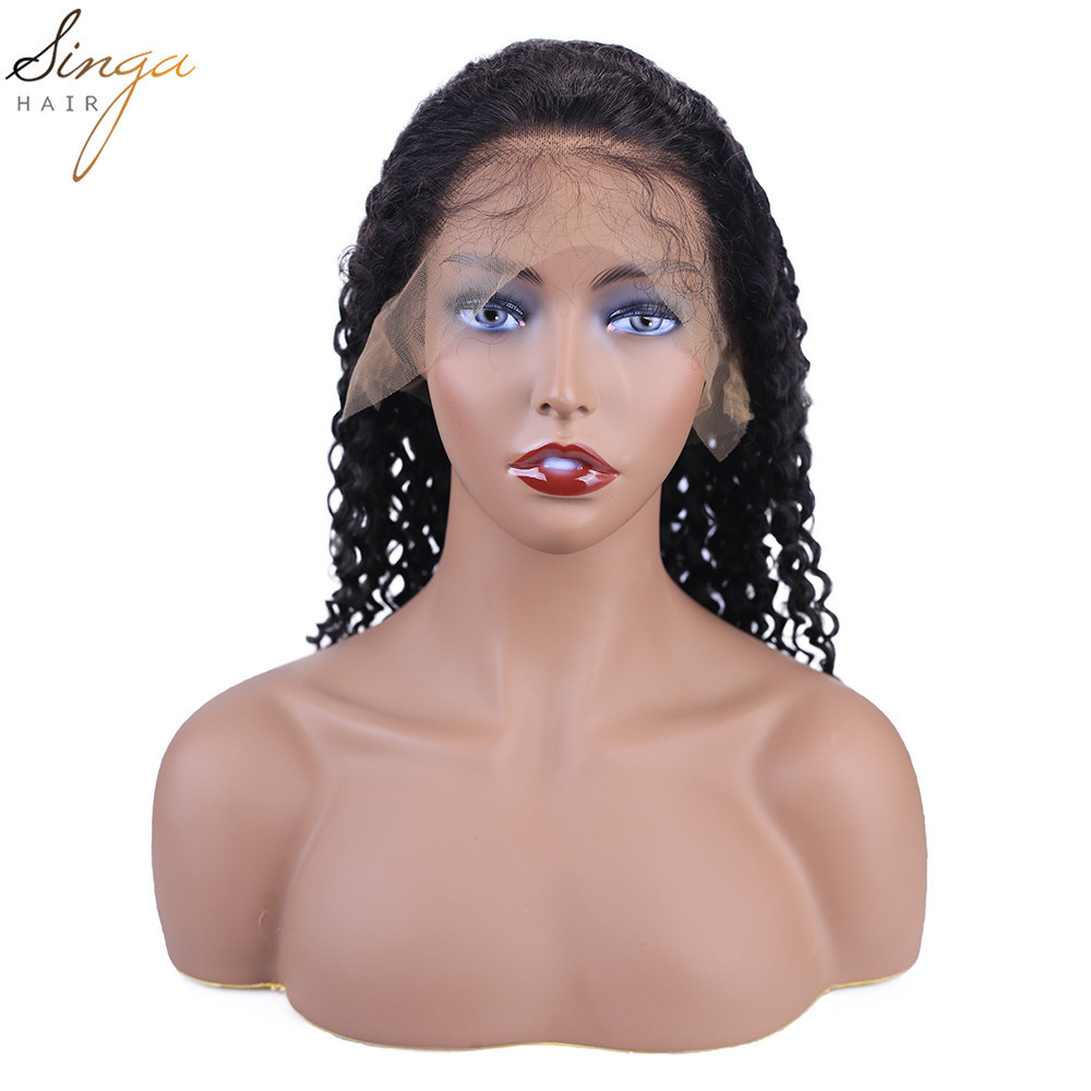 US Pre Plucked Curly Lace Front Wigs Brazilian Hair Full Lace Wig With Baby Hair