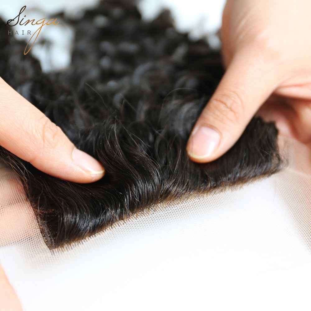 Pre Plucked Lace Frontal Closure Straight  Long Wet and Wavy 9A Brazilian Virgin Human Hair