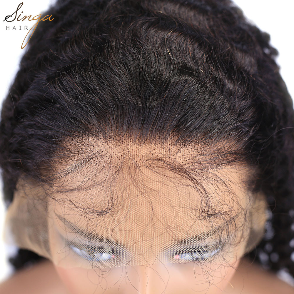 US Pre Plucked Curly Lace Front Wigs Brazilian Hair Full Lace Wig With Baby Hair