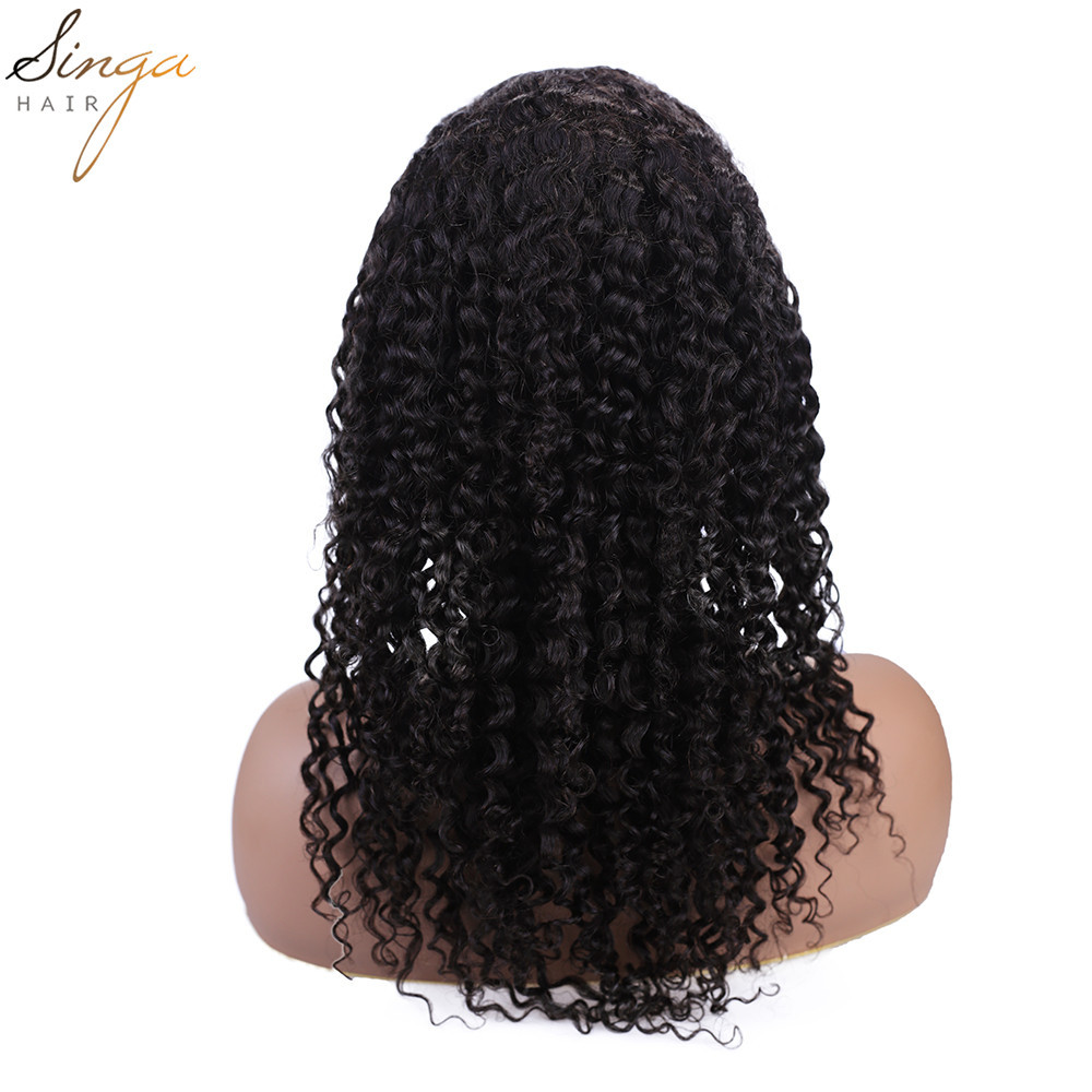 US Pre Plucked Curly Lace Front Wigs Brazilian Hair Full Lace Wig With Baby Hair