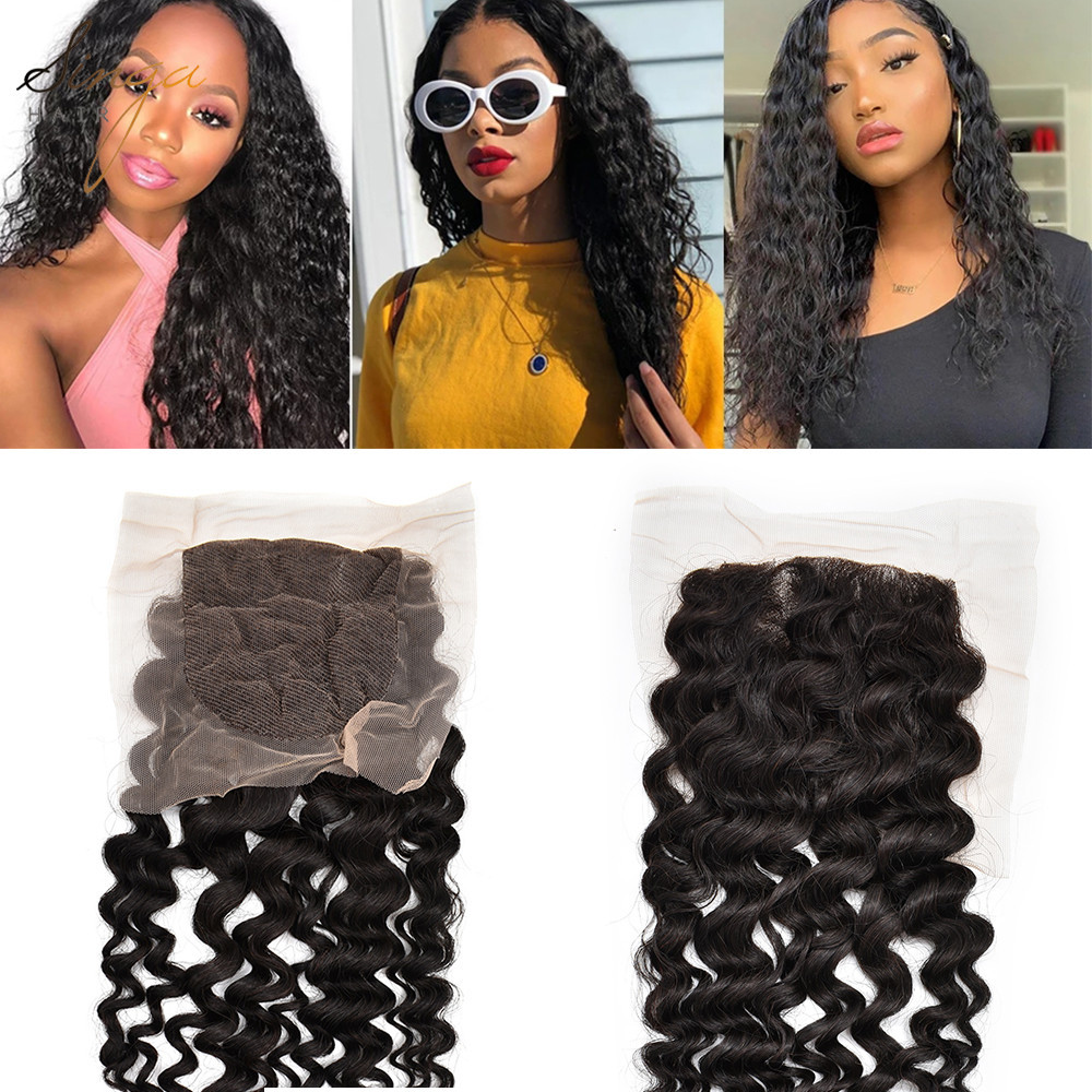 Pre Plucked Lace Frontal Closure Straight  Long Wet and Wavy 9A Brazilian Virgin Human Hair