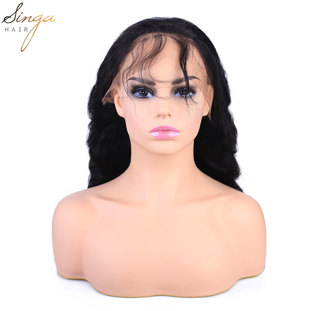 US Pre Plucked Curly Lace Front Wigs Brazilian Hair Full Lace Wig With Baby Hair