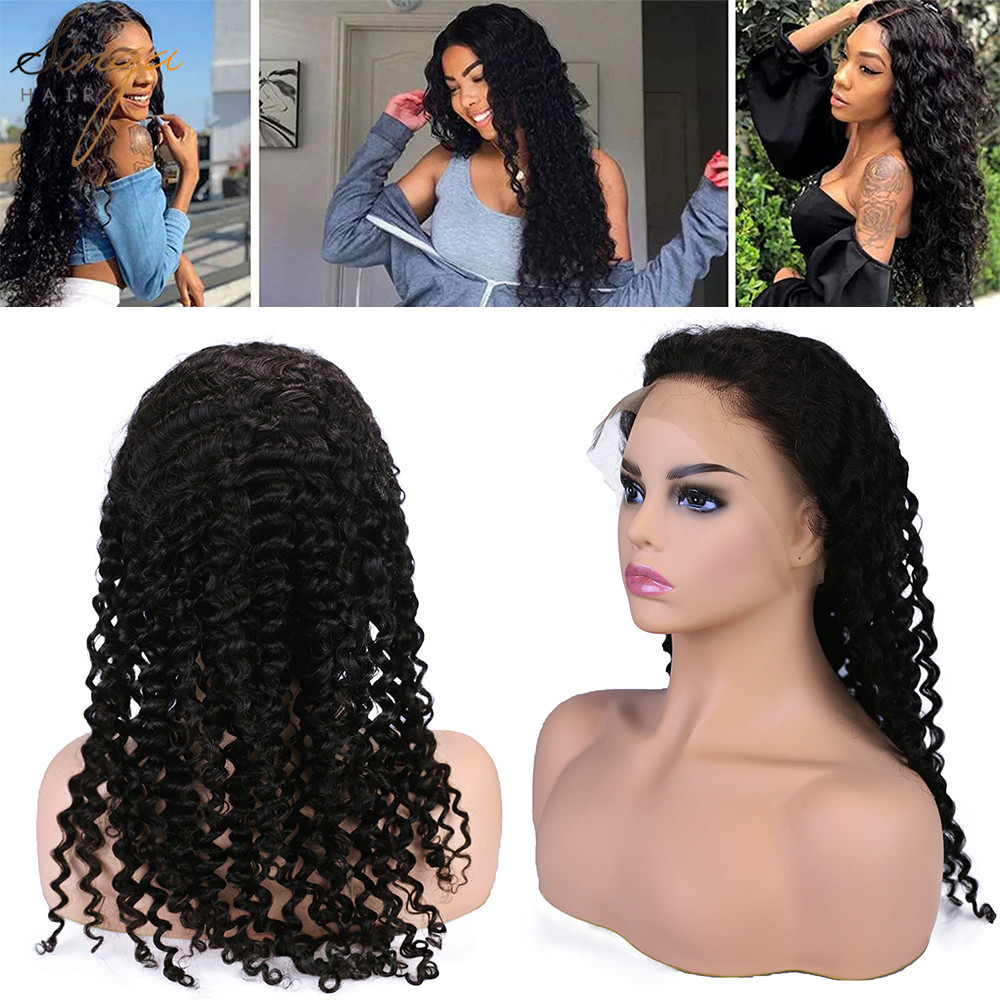 US Pre Plucked Curly Lace Front Wigs Brazilian Hair Full Lace Wig With Baby Hair