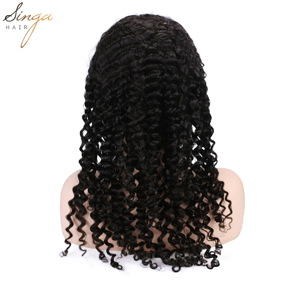 US Pre Plucked Curly Lace Front Wigs Brazilian Hair Full Lace Wig With Baby Hair