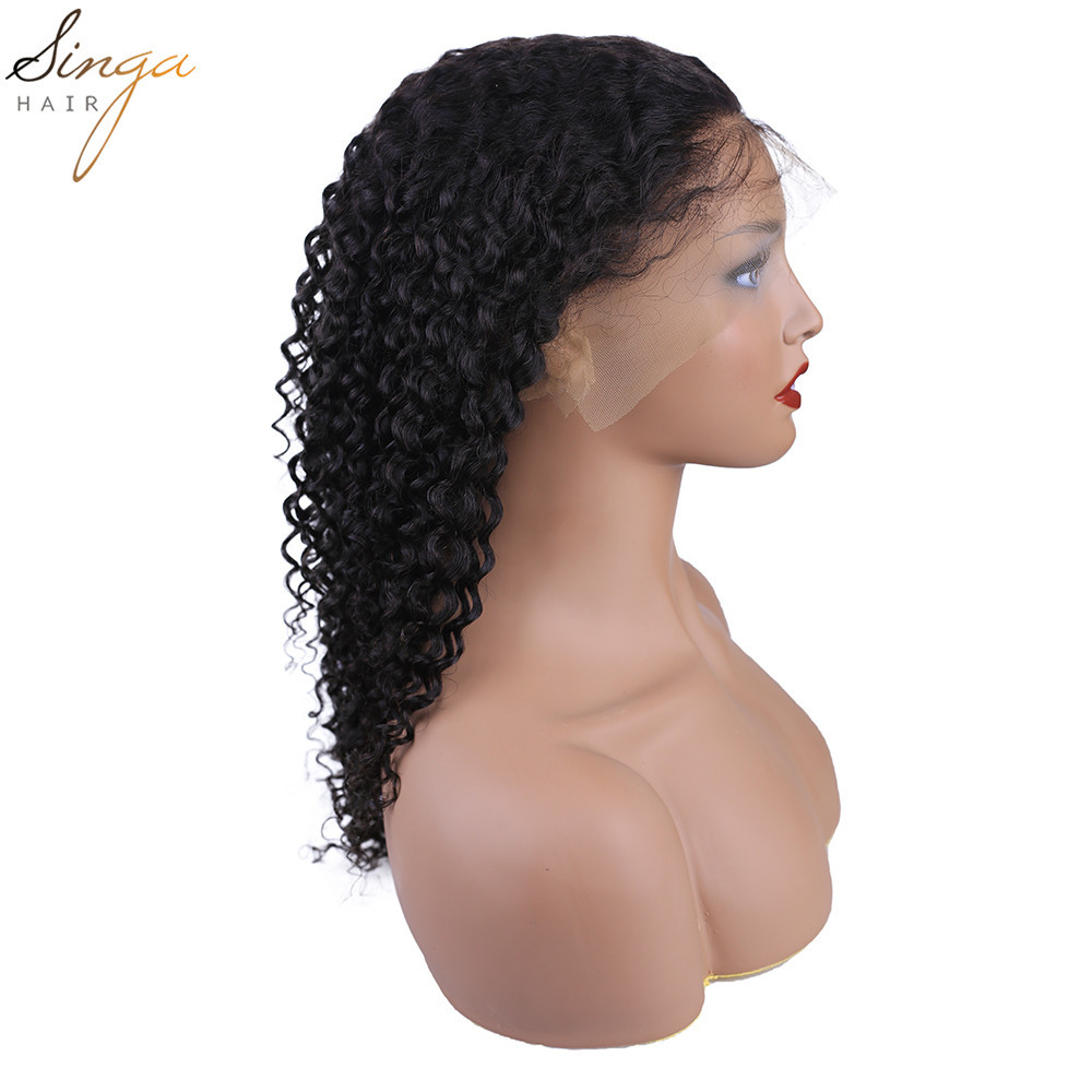 US Pre Plucked Curly Lace Front Wigs Brazilian Hair Full Lace Wig With Baby Hair
